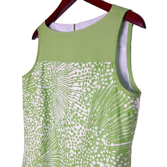 DONCASTER Silk Blend Sleeveless Dress Size 8 in Tropical Green Print - Picture 2 of 14